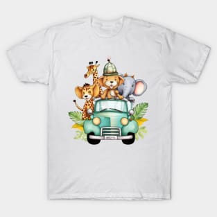 Watercolor Baby Animal Safari #3 T-Shirt